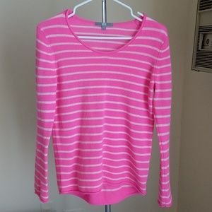 NWOT Uniqlo Pink and White 100% Cashmere Sweater